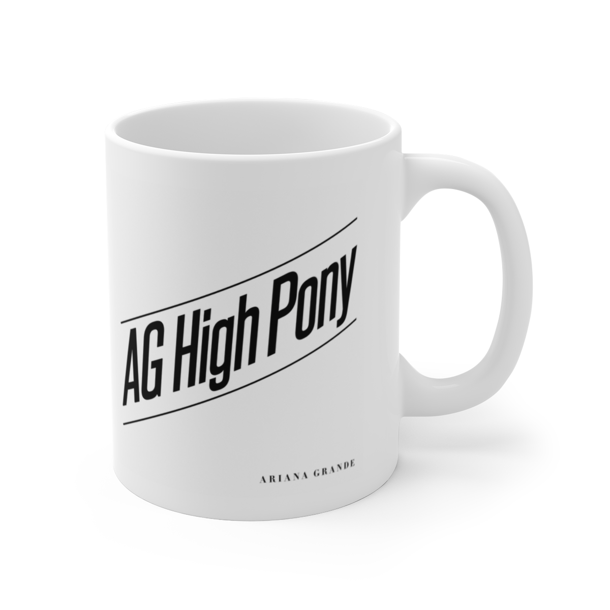 Ariana Grande "AG High Pony" White Mug